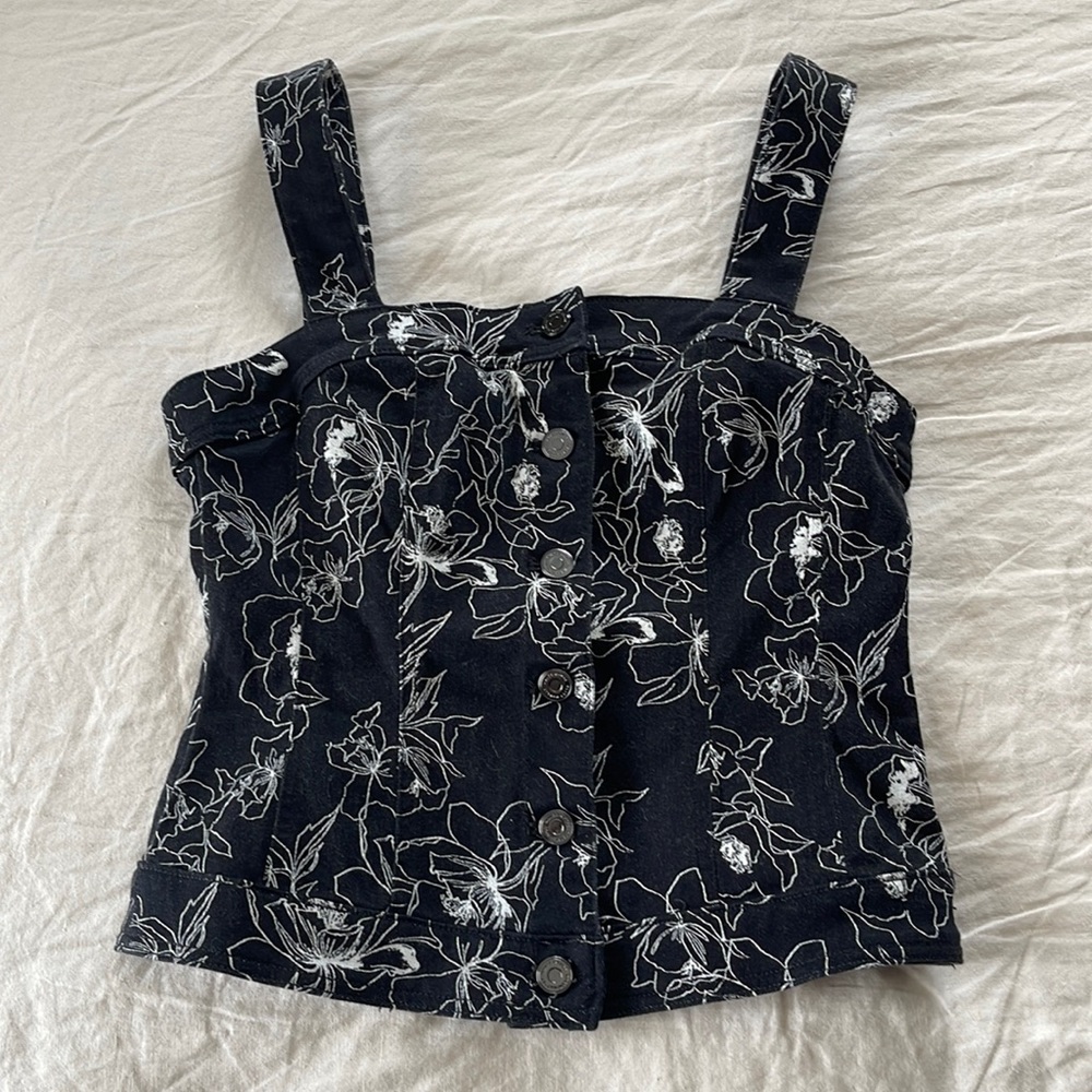 NWOT black and white corset top - White House Black Market- size 6